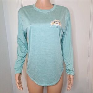 Lauren Ralph Lauren Aqua Long Sleeve Tee